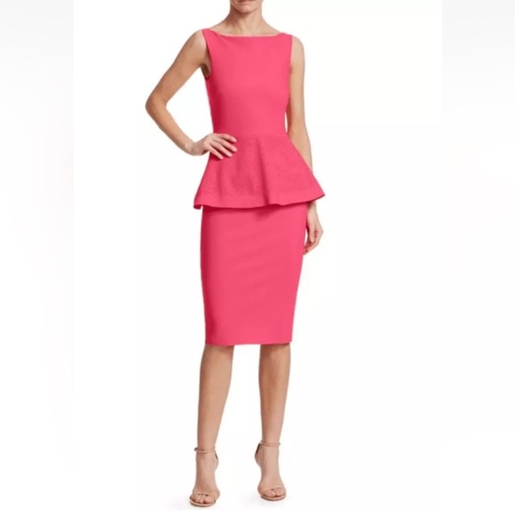 Chiara Boni Dresses & Skirts - Stunning NWT Chiara Boni Peplum Dress Dominik Laser Cut dress!